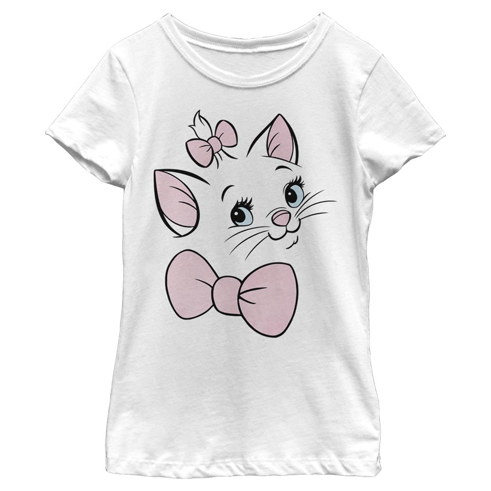 Girl's Disney Marie Big Face T-Shirt