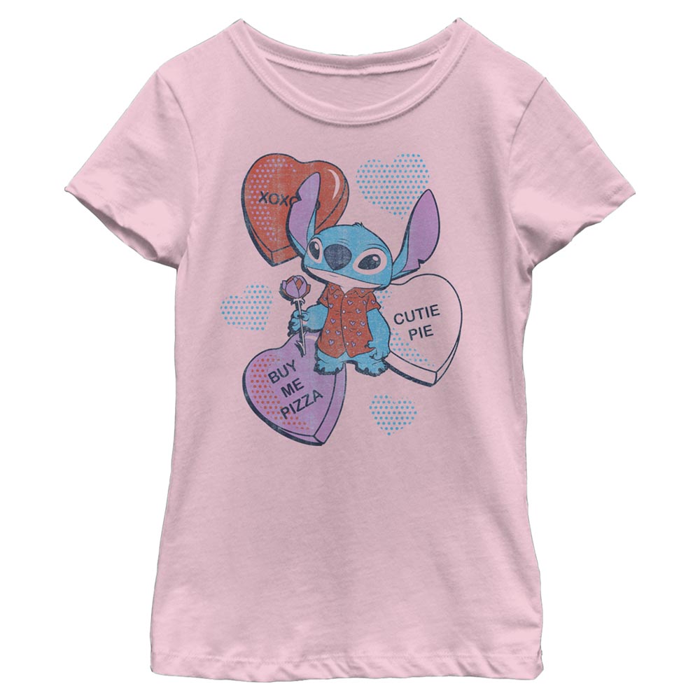 Girl's Disney Heart Pizza T-Shirt