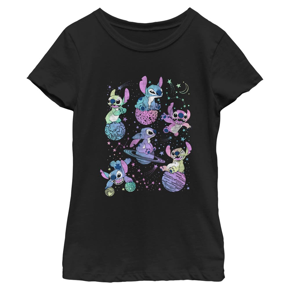 Girl's Disney Planetary Stitch T-Shirt