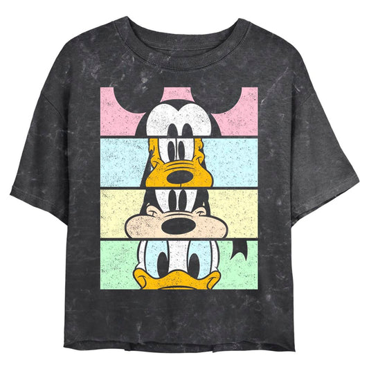 Junior's Disney Crew Crop Mineral Wash Crop Top