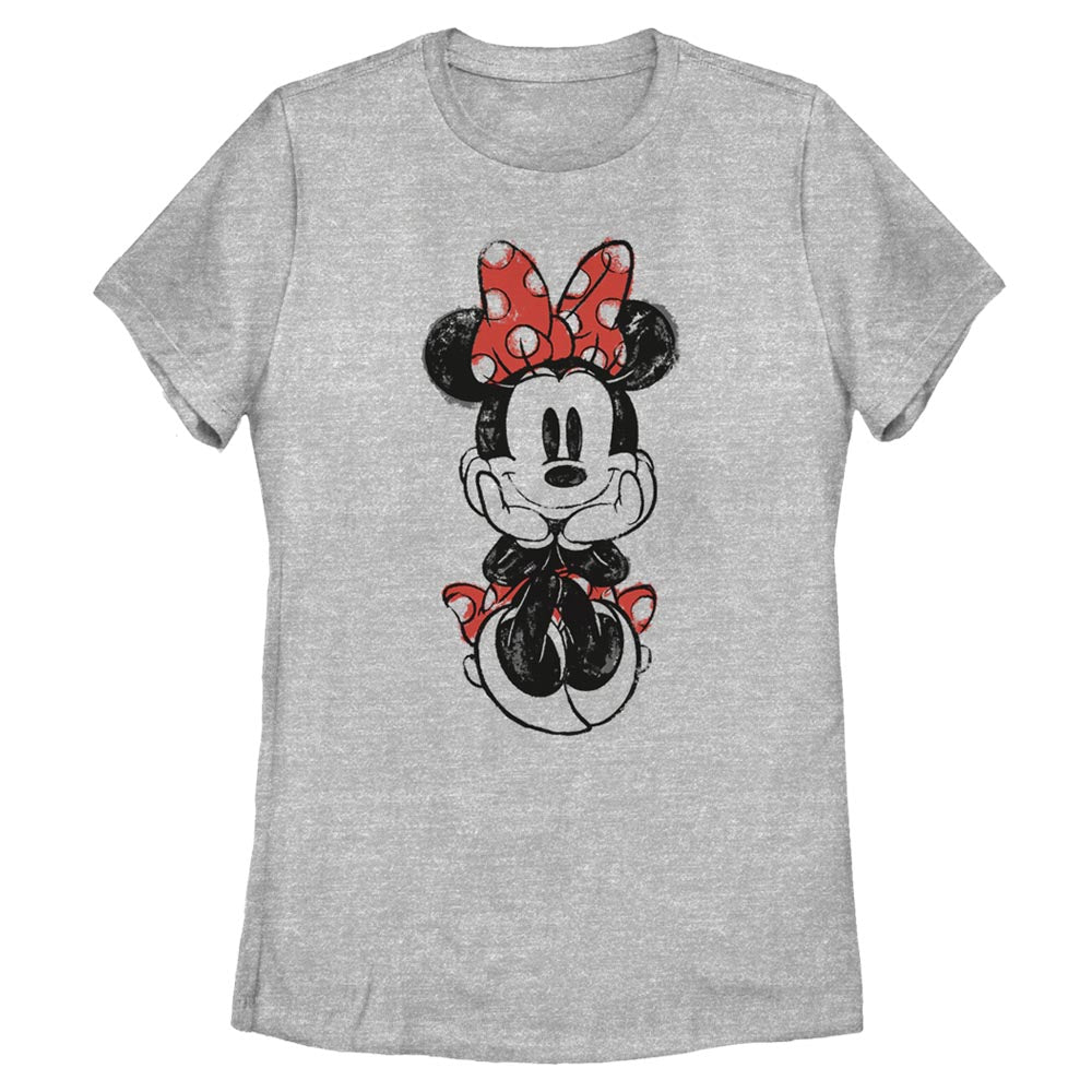 Women's Disney Sitting Minnie Sketch T-Shirt