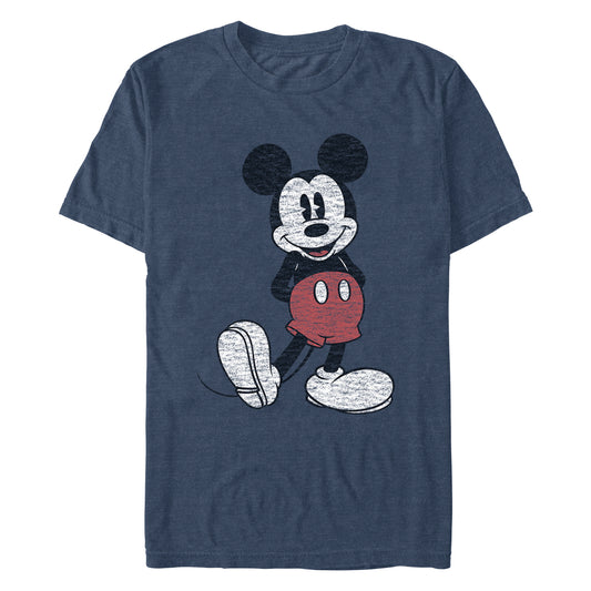 Men's Disney Mickey Pose - NAVY HTR T-Shirt