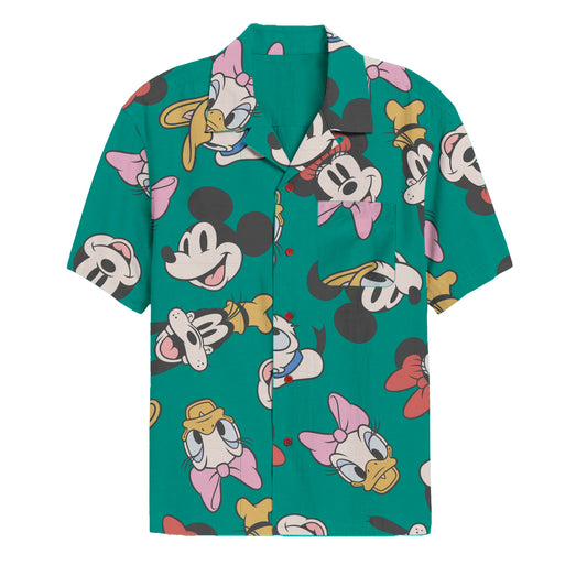 Men's Disney MINNIE FRIENDS TOSS Button Up Woven