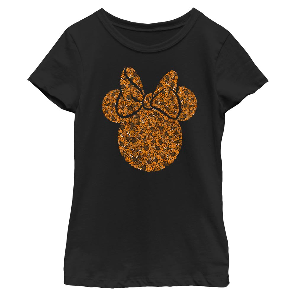 Girl's Disney Halloween Minnie Silhouette Filled  T-Shirt