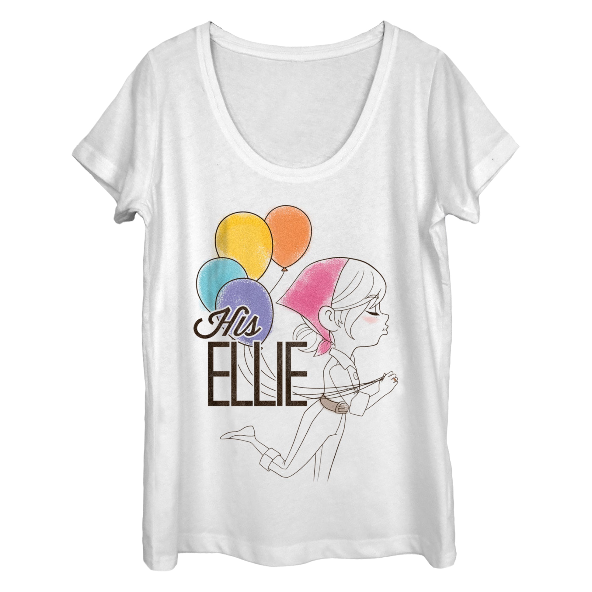 Women's Disney His Ellie Scoop Neck T-Shirt